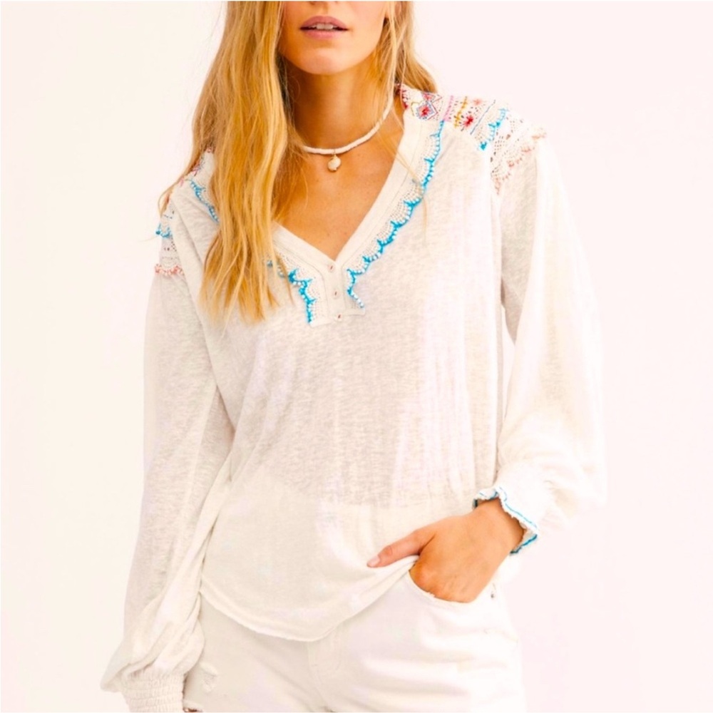 FREE PEOPLE Siesta Fiesta Long Sleeve Top